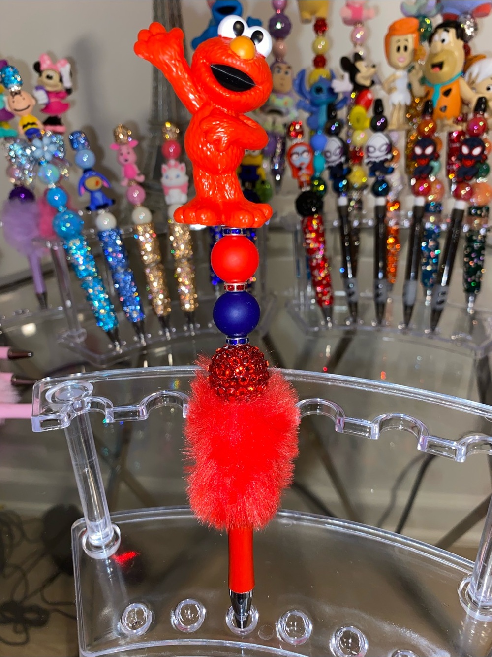 Elmo Red Plush Top Pen - Sesame Street Inspired